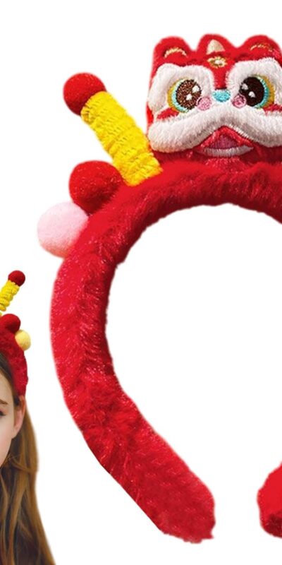 Plush New Year Headbands for Chinese Spring Festival - Cute & Comfortable