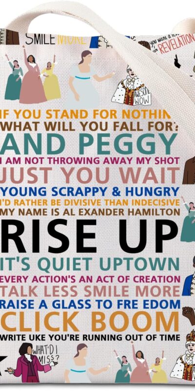 Hamilton Quotes Rise Up Tote Bag for Broadway Fans