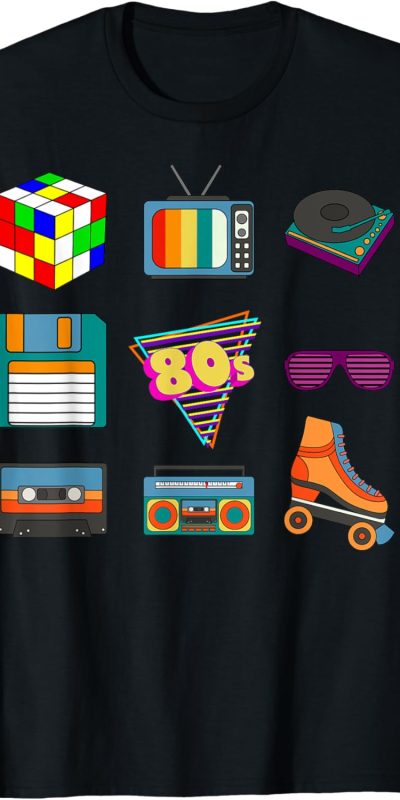 80's Retro Disco Music Party Lover T-Shirt - Short Sleeve