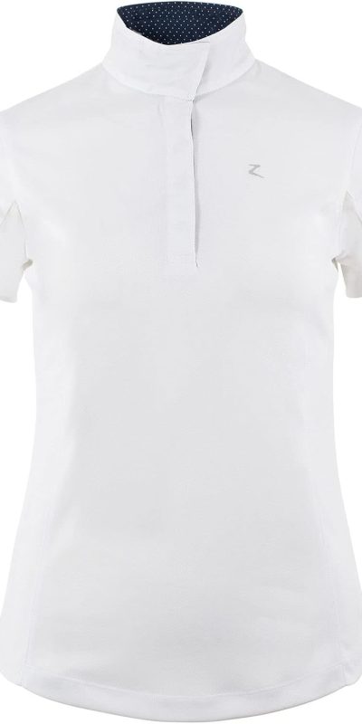 HORZE Blaire Women's Short Sleeve Riding Show Shirt, UPF 30+