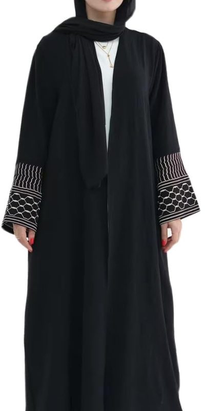 MedeShe Women's Kimono Open Abaya Dubai Turkey Muslim Islam Kebaya Embroidery Robe Abayas