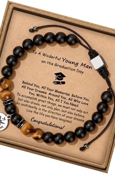 JoycuFF 𝗚𝗿𝗮𝗱𝘂𝗮𝘁𝗶𝗼𝗻 𝗚𝗶𝗳𝘁𝘀 𝗳𝗼𝗿 𝗛𝗲𝗿 𝗛𝗶𝗺 Class of 2024 Graduation Bracelets Inspirational Graduation Compass Bracelet for Women College Graduation Gift for Him Her