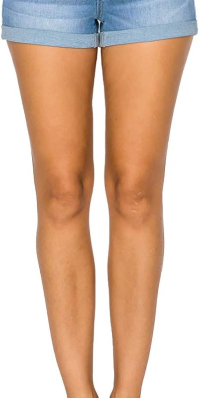 High-Waisted REPREVE Sustainable Denim Shorts - WAX JEAN