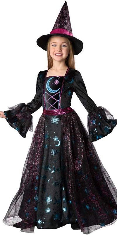 Seasons Girls Light Up Deluxe Moonlight Witch Costume (S(4-6))