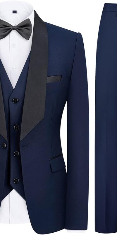 Tuxedo Men Suit Regular Fit 3 Piece Suit Blazer Jacket Waistcoat Pants Men Suit Set for Wedding Prom