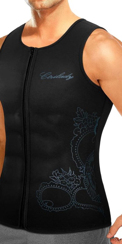 Men's Neoprene Wetsuit Vest, Front Zipper, UV Protection, Sleeveless