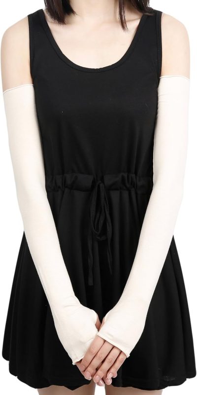 V28 Women's Stretchy Long Sleeve Fingerless Gloves - Comfortable Fit