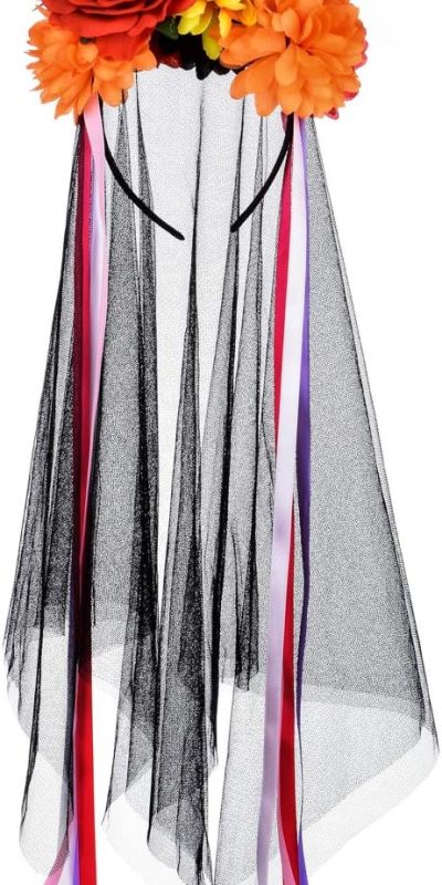 DDazzling Halloween Headband Day of the Dead Headband Floral Headband Festival wear