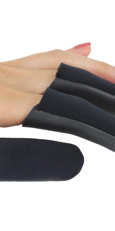 Jatai Heat Shield Professional High Heat Resistant Finger Protection Guards for Curling and Flat Irons, Wands, Blow Dryers - 3pc (Small/Medium, Black)