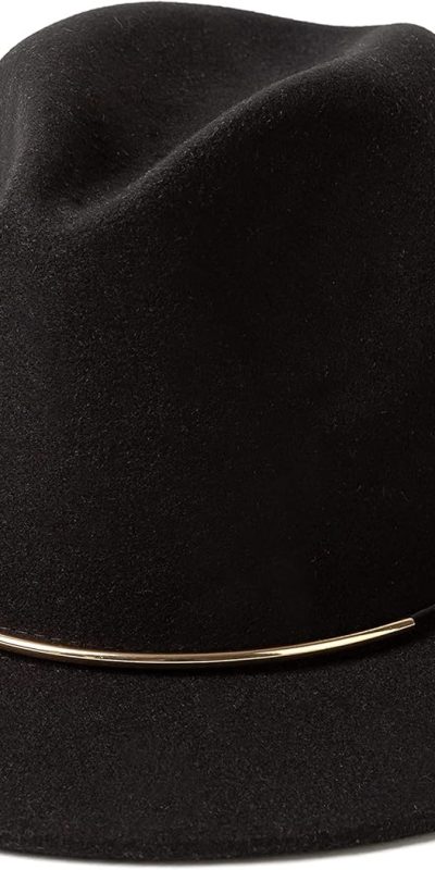 Women's Wide Brim Fedora Hat with Belt Buckle - Stylish Panama Cap