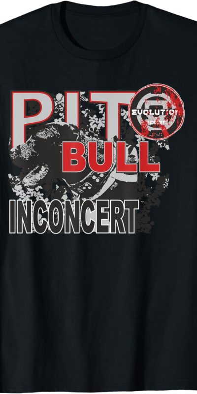 Pitbull Dog Concert Graphic Tee - Unisex, Size M