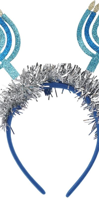 Hanukkah Headband Chanukah Felt Headbands Glitter Blue Hairband Hanukkah Favors Party Headwear Headbands for the Festival Decorations