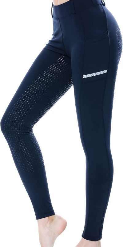 Horse Riding Pants Equestrian Women Full Seat Breeches Horseback Riding Tights Silicone Pockets