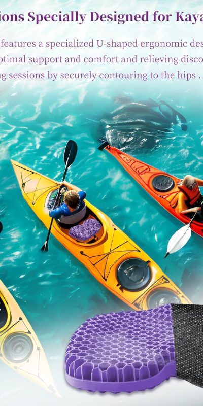 Waterproof Gel Kayak Seat Cushion for Sit-in Kayak with Anti-Slip Design Anti Slip Kayak Gel Seat Cushion – Comfort and Stability for Kayaking Adventure