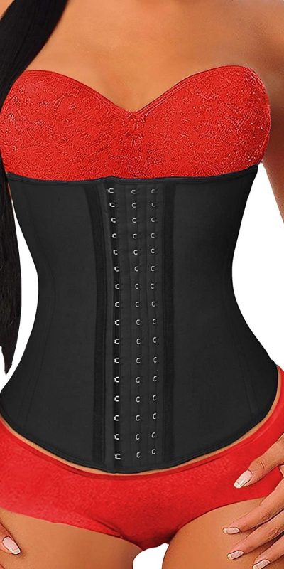YIANNA Waist Trainer for Women Latex Underbust Waist Cincher Corset Sport Girdle Hourglass Body Shaper