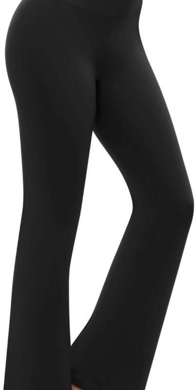 CLOZOZ Yoga Womens Butterleisure High Waist Flare Leggings with Pockets Bootcut Bell Bottoms Tummy Control Yoga Pants