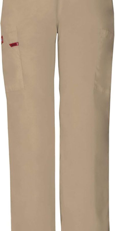 Dickies EDS Signature Scrubs for Women, Elastic Waist Pull-On Cargo Pants for Women in Soft Brushed Poplin 86106