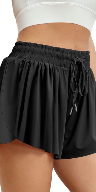 AUTOMET Womens 2 in 1 Running Shorts Casual Summer Athletic Shorts