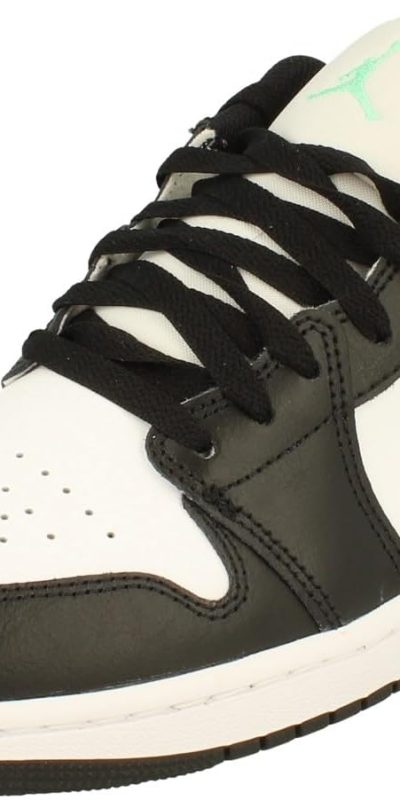 Nike Air Jordan 1 Low Men's White/Black-Green Glow 553558 131