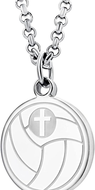 Athletes Necklace With Inspiring Bible Quote – Choose Your Quote, Silver Cross Necklace for Men and Women That Love Sports – Makes a Unique, Inspiring Gift for Athletes. Baseball, Basketball, Football, Hockey and Soccer Available.