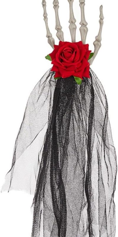 Dzrige Halloween Hands Bone Headbands Scary Skull Claw Hair Clips Horror Skeleton Hands Rose Hair Accessories Halloween Party Masquerade Mischief Props Decoration