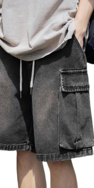 Y2k Baggy Jeans Shorts Men Hip Hop Shorts Baggy Jorts Grunge Shorts Vintage Streetwear Jeans Shorts Skater Jeans