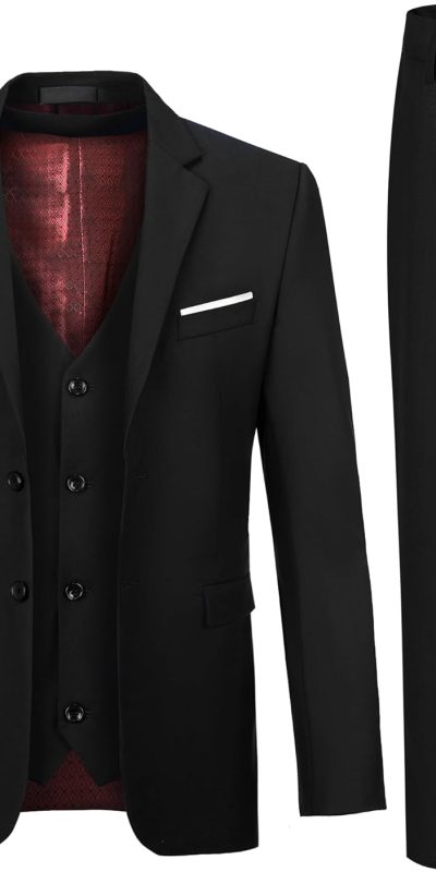 JPF Boy's Formal Suit Set Slim Fit Kids Tuxedo Suits for Wedding Teen Toddler Boy Dress Suit Outfit