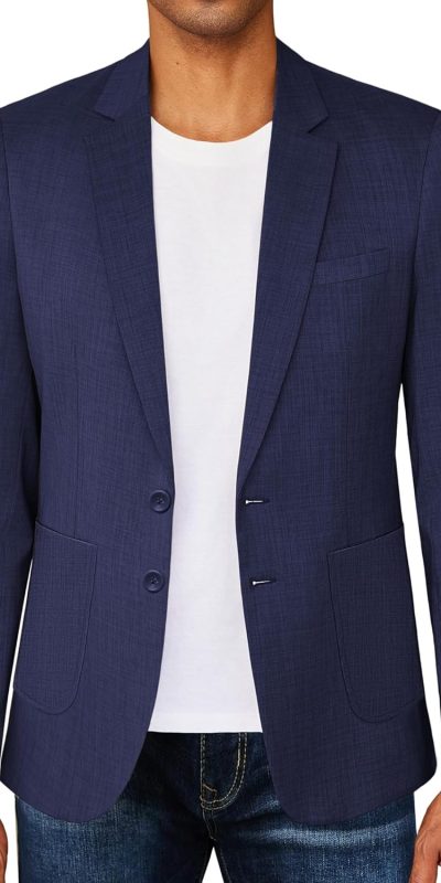 COOFANDY Mens Casual Blazer Sport Coat Lightweight Business Two Button Suit Jackets with Pockets