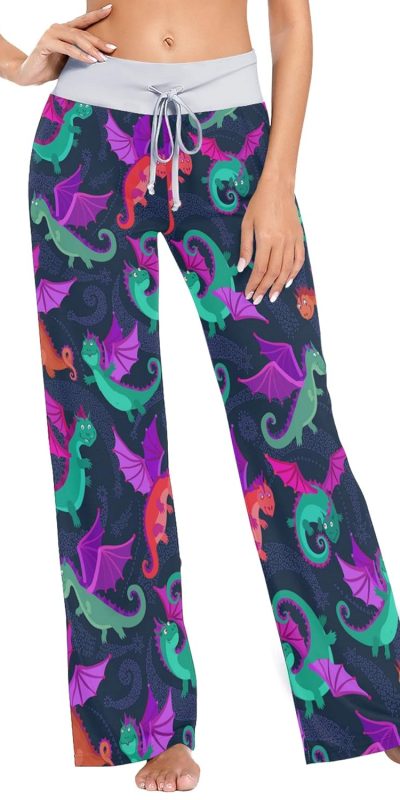 Women Pajama Pants Sleepwear Comfy Casual Palazzo Lounge Pants Wide Leg