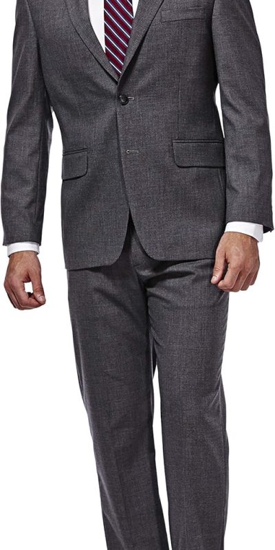 Haggar Men's Premium Stretch Solid and Pattered Classic Fit Suit Separates (Pants and Jackets)