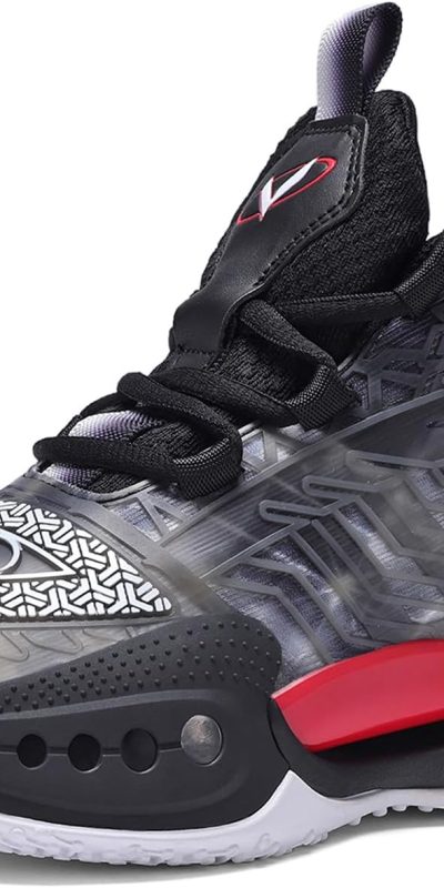 JMFCHI Kids Basketball Shoes High-top Sports Shoes Sneakers Durable Lace-up Non-Slip Running Shoes Secure for Little Kids Big Kids and Boys Girls