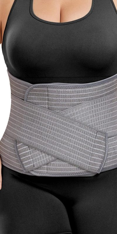 Abdominal Binder Post Surgery - Postpartum Belly Band Wrap | Post C Section Belly Binder Recovery Belt | Stomach Compression Hernia Belt For Men or Women After Pregnancy, Hysterectomy (Large/X-Large)