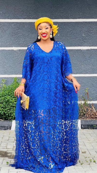 Blue Kaftan Maxi Bubu Gown