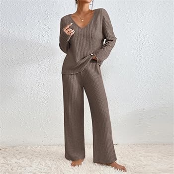 Sexy Grey Palazzo Trouser and Long Sleeve Top Two Piece